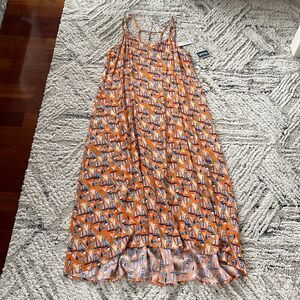 NWT Antibes Blanc Dress! Orange with sail boats